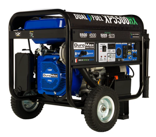 DuroMax 5,500 Watt Dual Fuel Portable HX Generator w/ CO Alert